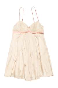 Dresses: #120 Elle Macpherson Intimates Satin Lace Babydoll Chemise Beige | c. 171 | Size 10