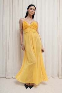#174 Nightgown / Slip Dress Yellow | c. 171 | Size 12