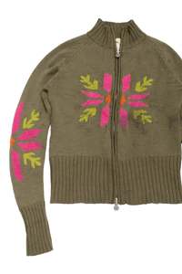 Neve Designs Zip-up Sweater Green | c. 168 | Size 12