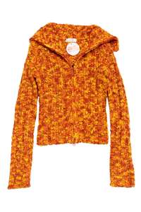 Jumpers: Pimkie Zip-up Cardigan Orange | c. 168 | Size 8