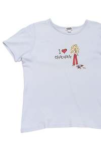 #69 Etam Graphic T-shirt Blue | c. 172 | Size 12