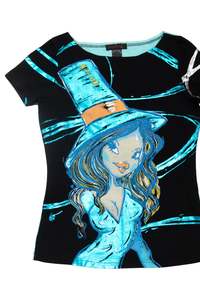 #71 Custo Short-sleeve Graphic T-shirt Blue | c. 172 | Size 10/12