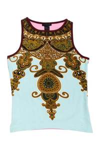 #23 Custo Barcelona Sleeveless Mandala Tank Top Blue | c. 169 | Size 10/12