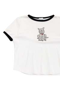 Baby Tees: Etam T-shirt White | c. 168 | Size 14