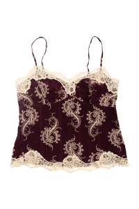 Lingerie: #51 Lace Velvet Camisole Top Brown | c. 172 | Size 8
