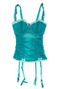 #61 Soleil Sucré Bustier Garter Top Green | c. 171 | Size 8 / 10D