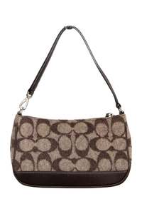 #247 Coach Shoulder Baguette Bag Brown | c. 172