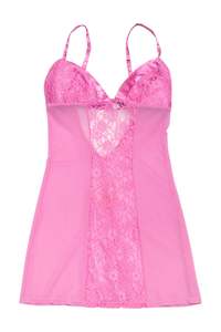 #25 Frederick's Of Hollywood Babydoll Lingerie Slip Bright Pink | c. 174 | Size 8