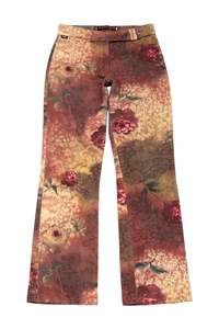 #114 Sandra.b Pants Multicolor Earth Tones With Red Floral Print | c. 174 | Size 10