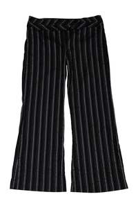 #120 Nathalie B Pants Black With White And Light Gray Stripes | c. 174 | Size 16