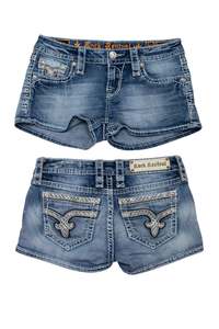 Bottoms: #130 Rock Revival Denim Shorts Medium Wash Blue | c. 174 | Size 8