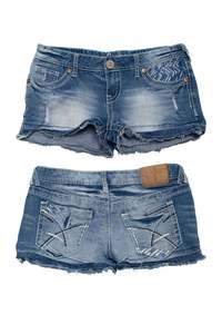 #129 Amethyst Denim Shorts Medium Blue Wash | c. 174 | Size 8