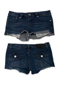 Bottoms: #131 Fox Denim Shorts Dark Blue | c. 174 | Size 10