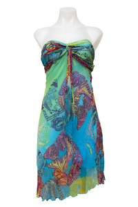 #290 Lucy Paris Silk Blue Dress | c. 174 | Size 10