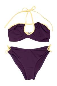 #182 Etam Bikini Set Deep Purple With Pale Yellow Trim | c. 174 | Size 8