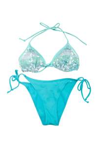 #181 Goldenlady Beachwear Bikini Set Turquoise / Aqua Blue | c. 174 | Size 10