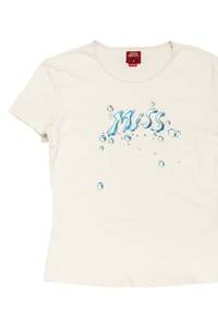 Baby Tees: #102 Miss Sixty Short-sleeve T-shirt Cream | c. 174 | Size 10