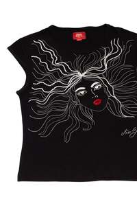 Baby Tees: #106 Miss Sixty T-shirt Black | c. 174 | Size 10