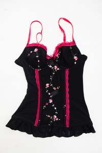 Lingerie: #23 Lingerie Camisole Babydoll Top Black | c. 173 | Size 8 / 36B