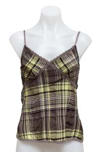 Frontpage: #05 Cache Cache Plaid Camisole Top Brown | c. 181 | Size 8