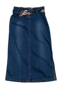 #105 Jonathan G Belted Denim Skirt | c. 181 | Size 8/10