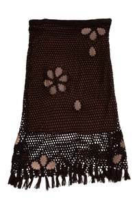 Bottoms: #113 Xtsy Brown Crochet Skirt | c. 181 | Size 8