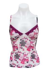 #07 Floral Camisole Top White | c. 181 | Size 10