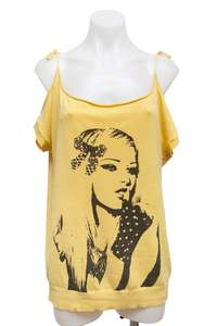 Tops: #12 Blanco Tricot Yellow Top | c. 181 | Size 14
