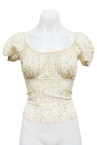 #13 Floral Pimkie Top Beige | c. 181 | Size 8/10