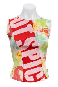 Tops: #18 Graphic Red Tank | c. 181 | Size 10