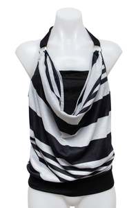 #20  Layered Halter Top Black | c. 181 | Size 8/10