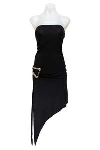 #101 Black belted Mini Dress | c. 181 | Size 8