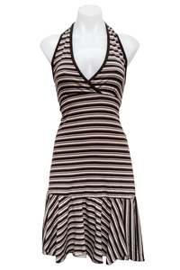 #150 Vela Halter Mini Dress Brown | c. 180 | Size 10