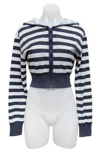 Jackets: #81 Monaco Cropped Navy Zip up | c. 181 | Size 8