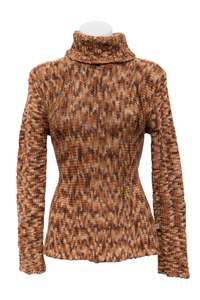 #147 Brown Knit Turtleneck Sweater | c. 179 | Size 6/8
