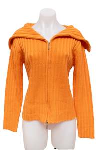 #148 Wewell Orange  Knit Zip Up| c. 179 | Size 10/12