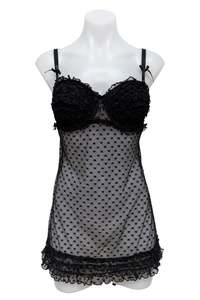 #58 Black Sheer Bustier | c. 181 | Size 12/14D
