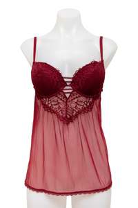Lingerie: #14 La Senza Babydoll Lingere Top Red | c. 179 | Size 8, 10B