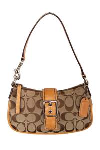 Bags: #167 Coach Buckled Demi Bag Brown | c. 180