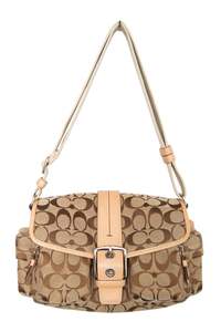 Bags: #166 Coach Shoulder Bag Beige | c. 180