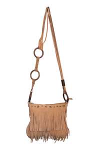 #183 Miss Sixty Tassle Suede Bag Beige | c. 178