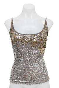 Tops: #26 Yamamay Sequinned Camisole Top Silver/Gold | c. 186 | Size 8/10
