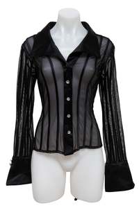 #33 Js Collections Petite Button-Up Black | c. 186 | Size 8