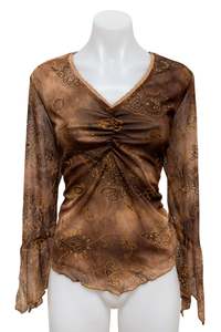 Tops: #34 Kate Landry Top Brown | c. 186 | Size 10/12