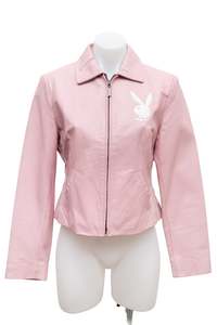 Jackets: #170 Playboy Leather Jacket Pink | c. 186 | Size 8