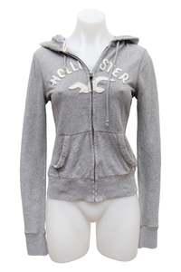 Jumpers: #177 Hollister Zip-Up Gray | c. 186 | Size 8