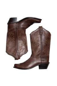 Shoes: #73 Brown Leather Cowboy Boots | c. 182 | Size 6