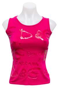 #54 BL D&g Dolce & Gabbana Tank Top Pink | c. 186 | Size 8/10