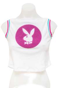 Baby Tees: #19 Deadstock Playboy Swim T-shirt White | c. 185 | Size 8,10