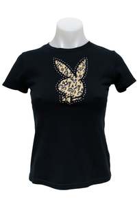 Baby Tees: #128 Playboy T-shirt Black | c. 185 | Size 6/8